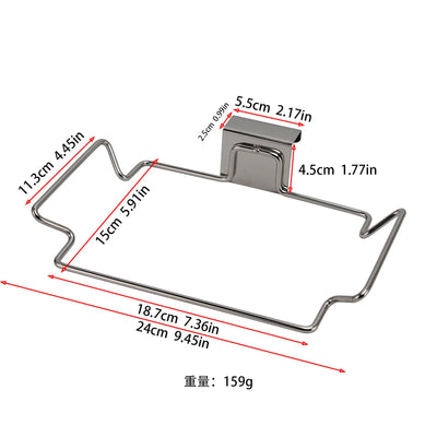 Kitchen Trash Rack Cabinet Door Garbage Bags Holder Stainless Steel Garbage Rack With Hanging Bracket Kitchen Gadgets garbagecan