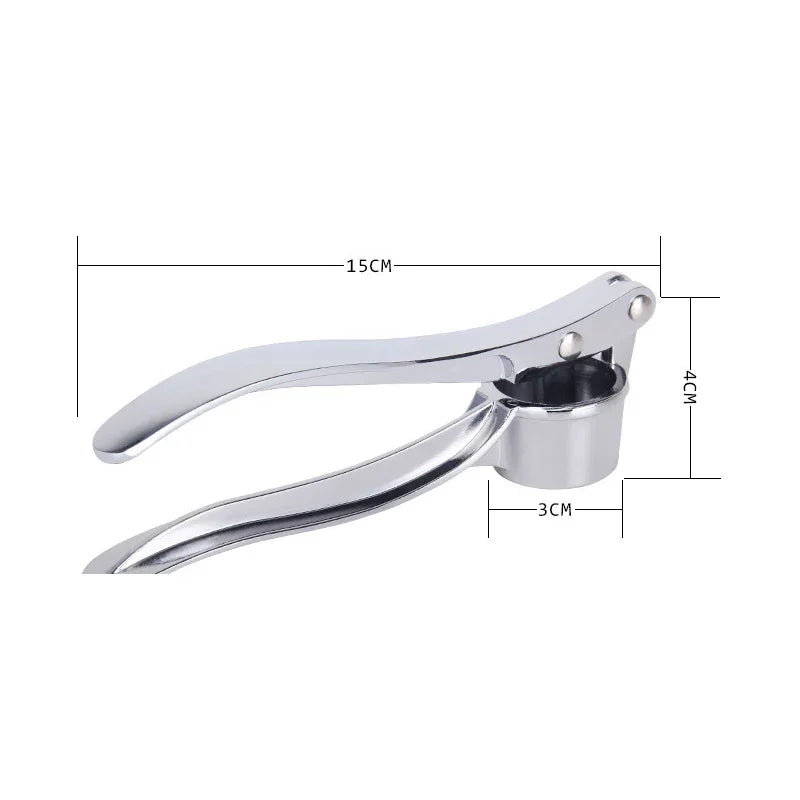 Kitchen Gadgets Garlic Press Stainless Steel Garlic Mincer Garlic Peeler and Cleaning Brush Ginger Peeler Household Tools