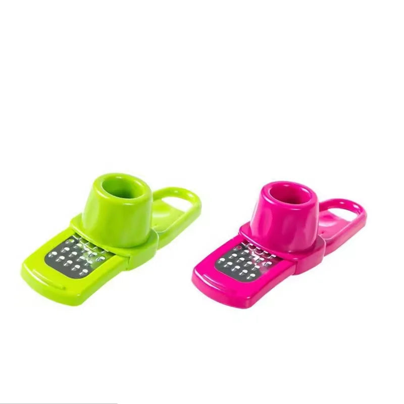 1 Pack Mini Garlic Grinder Creative Garlic Press Kitchen Garlic Mash Manual Garlic Mashing Green Kitchen Gadgets