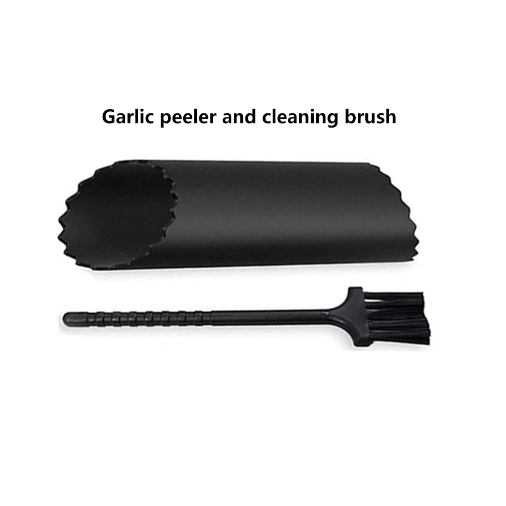 Kitchen Gadgets Garlic Press Stainless Steel Garlic Mincer Garlic Peeler and Cleaning Brush Ginger Peeler Household Tools